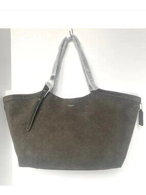 Coach Large Olive Green Suede Leather Tote Shoulder Bag Gramercy CBN47